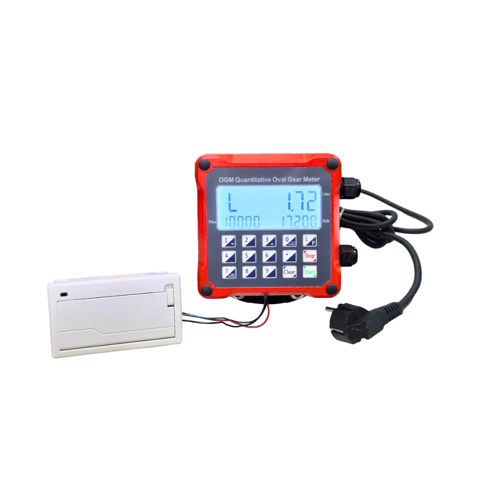 Medidor de flujo digital JOYDEER 220V con prefijador e impresor de tickets, conexión BSP 1" para diésel y kerosene